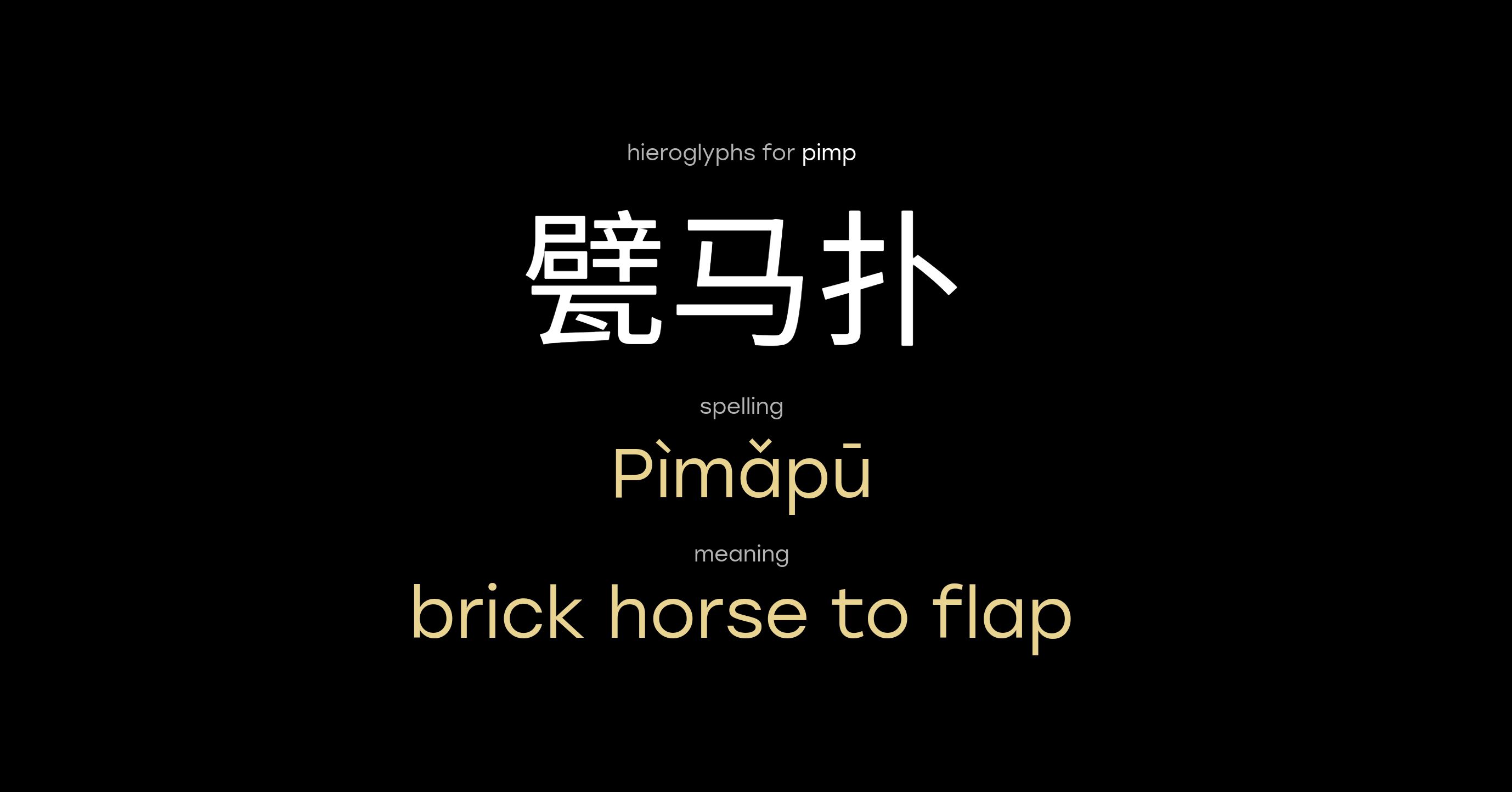 Meaning of name Pimp in Chinese | Laoshi