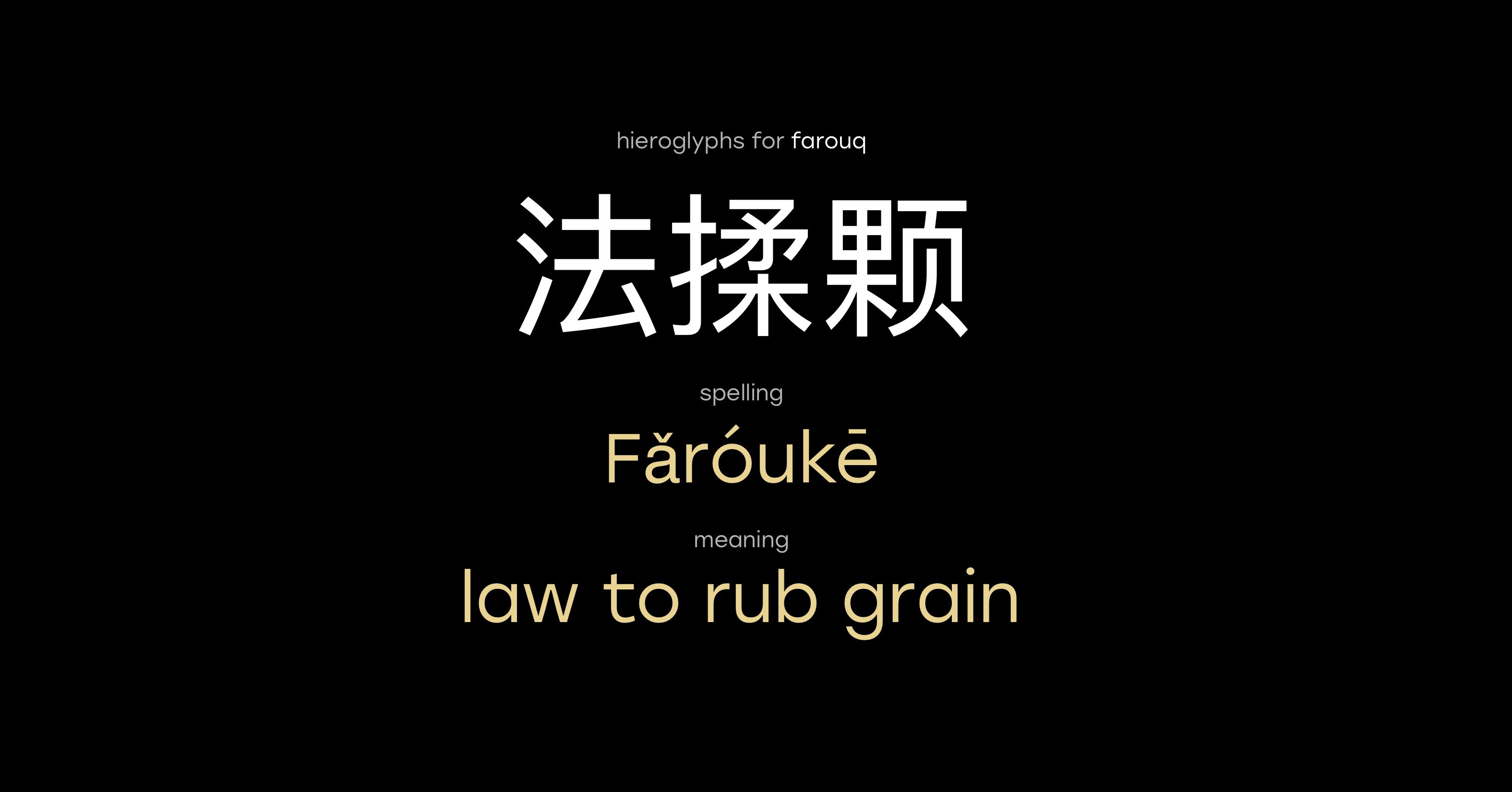 Meaning of name Farouq in Chinese | Laoshi